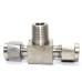 SS Tee Male Branch Connector Compression OD Fitting Stainless Steel 304